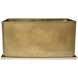 Kew Regency Outdoor Planter - Metal - L34 x W62 x H30 cm - Brass Kew Regency Outdoor Planter - Metal - L34 x W62 x H30 cm - Brass