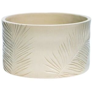 Kew Sago Palm Bowl - Stoneware - L24 x W24 x H14 cm - Ivory Kew Sago Palm Bowl - Stoneware - L24 x W24 x H14 cm - Ivory