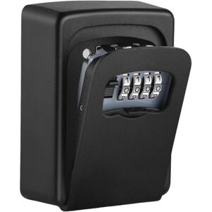 COOCHEER Key Box with 4 Digit Password, Wall-Mounted Key Box, Waterproof and Rustproof Key Box, Sturdy Key Box, Zinc Alloy, Suitable for Home Garage, Black COOCHEER Key Box with 4 Digit Password, Wall-Mounted Key Box, Waterproof and Rustproof Key Box, Sturdy Key Box, Zinc Alloy, Suitable for Home Garage, Black
