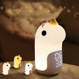 GOTRAYS Kids Alarm Clock Luminous Night Light Day/Night Rechargeable, led Digital Alarm Clock 3 Colors with Cute Unicorn Shape for Girls Boys Teens Snooze GOTRAYS Kids Alarm Clock Luminous Night Light Day/Night Rechargeable, led Digital Alarm Clock 3 Colors with Cute Unicorn Shape for Girls Boys Teens Snooze