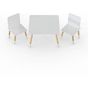 Kids Snow Table & 2 Chairs Set - Wood - White - Assembly Required Kids Snow Table & 2 Chairs Set - Wood - White - Assembly Required
