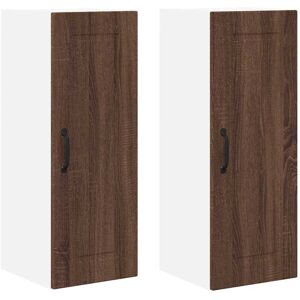 Kitchen Cabinet 2 pcs Brown Oak 30 x 31 x 80 cm Engineered Wood vidaXL Kitchen Cabinet 2 pcs Brown Oak 30 x 31 x 80 cm Engineered Wood vidaXL