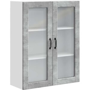 Kitchen Wall Cabinet with Shelf Concrete Grey 80 x 31 x 100 cm vidaXL Kitchen Wall Cabinet with Shelf Concrete Grey 80 x 31 x 100 cm vidaXL