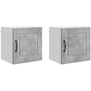 Kitchen Cabinet with Shelf 2 pcs Concrete Grey 40 x 31 x 40 cm vidaXL Kitchen Cabinet with Shelf 2 pcs Concrete Grey 40 x 31 x 40 cm vidaXL