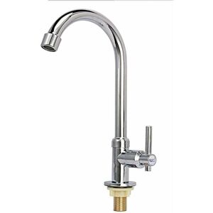 Ymyny - Kitchen Faucet, Cold Water Sink Tap Stainless Steel Single Hole Bar Tap Suitable for Outdoor Garden mumu Ymyny - Kitchen Faucet, Cold Water Sink Tap Stainless Steel Single Hole Bar Tap Suitable for Outdoor Garden mumu