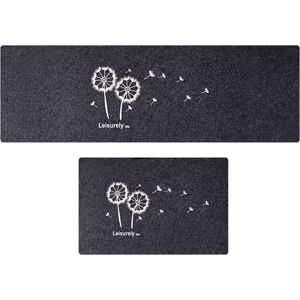 Linghhang - Kitchen mats 2 doormats (40 x 60 cm + 40 x 120 cm, dandelion) absorbent and non-slip, suitable for kitchen bathroom Linghhang - Kitchen mats 2 doormats (40 x 60 cm + 40 x 120 cm, dandelion) absorbent and non-slip, suitable for kitchen bathroom