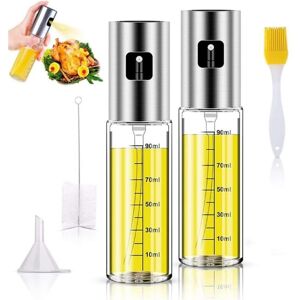 COOCHEER Kitchen Oil Spray, Air Fryer Spray, 100 ml, Anti-drip Sprayer, Oil-Free Frying Accessories, Glass and Stainless Steel COOCHEER Kitchen Oil Spray, Air Fryer Spray, 100 ml, Anti-drip Sprayer, Oil-Free Frying Accessories, Glass and Stainless Steel