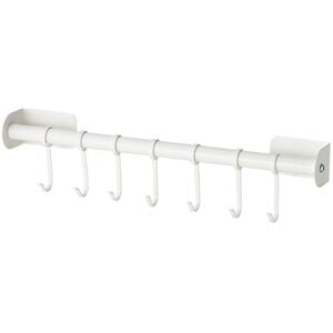 GROOFOO Kitchen Rail with Sliding Hooks Utensil Hanging Rod Wall Mounted Punch Free Rail Utensil Rack for Kitchen Organization GROOFOO Kitchen Rail with Sliding Hooks Utensil Hanging Rod Wall Mounted Punch Free Rail Utensil Rack for Kitchen Organization