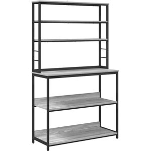 Kitchen Shelf Grey Sonoma 100 x 40 x 168 cm Engineered Wood vidaXL Kitchen Shelf Grey Sonoma 100 x 40 x 168 cm Engineered Wood vidaXL