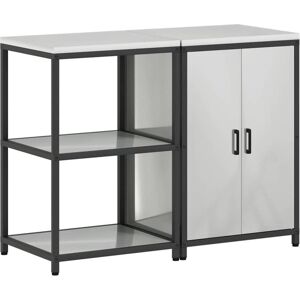 BONNEVIE Kitchen Storage Set with Shelf 2 pcs Sliver Galvanised steel CFW270016 BONNEVIE Kitchen Storage Set with Shelf 2 pcs Sliver Galvanised steel CFW270016