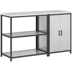 BONNEVIE Kitchen Storage Set with Shelf 2 pcs Sliver Galvanised steel CFW534415 BONNEVIE Kitchen Storage Set with Shelf 2 pcs Sliver Galvanised steel CFW534415