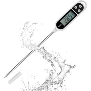 Sjqka - Kitchen Thermometer with lcd Display, Long Probe Digital Thermometer, High Accuracy, Instant Read for Grill, Oil, Meat, Food, Milk, Wine, Hot Sjqka - Kitchen Thermometer with lcd Display, Long Probe Digital Thermometer, High Accuracy, Instant Read for Grill, Oil, Meat, Food, Milk, Wine, Hot