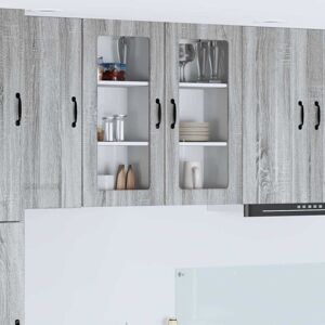 Kitchen Cabinet Grey Sonoma 40 x 31 x 80 cm Engineered Wood vidaXL Kitchen Cabinet Grey Sonoma 40 x 31 x 80 cm Engineered Wood vidaXL