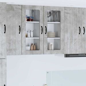 Kitchen Cabinet Concrete Grey 40 x 31 x 80 cm Engineered Wood vidaXL Kitchen Cabinet Concrete Grey 40 x 31 x 80 cm Engineered Wood vidaXL