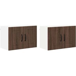 Kitchen Wall Cabinets with Door 2 pcs Brown Oak 60 x 31 x 40 cm vidaXL Kitchen Wall Cabinets with Door 2 pcs Brown Oak 60 x 31 x 40 cm vidaXL