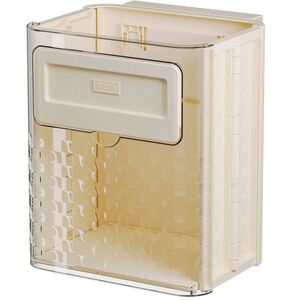 Tlily - Kitchen Wall-Mounted Trash Can Foldable Hanging Household High-Value Trash Can Cabinet Hanging Trash Can-Milky White Tlily - Kitchen Wall-Mounted Trash Can Foldable Hanging Household High-Value Trash Can Cabinet Hanging Trash Can-Milky White