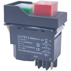 TLILY KJD17 6 Pins Electromagnetic Start Push Button Switches 15A AC250V IP55 Waterproof Equipment Safety Switch TLILY KJD17 6 Pins Electromagnetic Start Push Button Switches 15A AC250V IP55 Waterproof Equipment Safety Switch