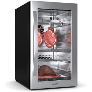 Klarstein Meat Aging Fridge, 88L Dry Aging Cabinet, Temp & Humidity Control, UVC Lighting, Touch Control, Double-Glazed Door, LED Display, Stainless Klarstein Meat Aging Fridge, 88L Dry Aging Cabinet, Temp & Humidity Control, UVC Lighting, Touch Control, Double-Glazed Door, LED Display, Stainless