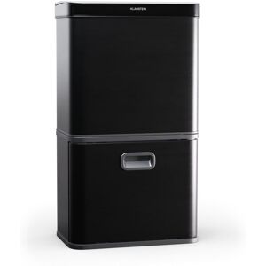 Klarstein Touchless Sensor Kitchen Bin - 56L, 3-in-1 Waste Separation, Stainless Steel, Soft-Close Lid, Motion Sensor, Matt Black Klarstein Touchless Sensor Kitchen Bin - 56L, 3-in-1 Waste Separation, Stainless Steel, Soft-Close Lid, Motion Sensor, Matt Black