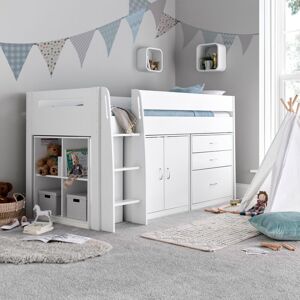 Bedmaster - Lacy White Storage Mid Sleeper Bed Bedmaster - Lacy White Storage Mid Sleeper Bed