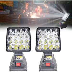 COOCHEER Lamp for Makita 18v 2 pieces, 27W LED work light battery, multifunctional LED spotlight battery, portable construction site lamp, flashlight for COOCHEER Lamp for Makita 18v 2 pieces, 27W LED work light battery, multifunctional LED spotlight battery, portable construction site lamp, flashlight for