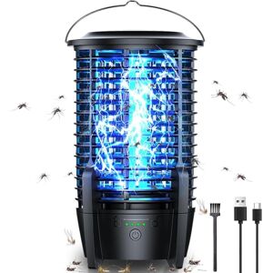 TONCHEAN Lámpara repelente de mosquitos, recargable por USB, lámpara eléctrica UV de 720° con iluminación LED, repelente de insectos impermeable IPX4, alcance TONCHEAN Lámpara repelente de mosquitos, recargable por USB, lámpara eléctrica UV de 720° con iluminación LED, repelente de insectos impermeable IPX4, alcance