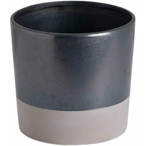 Hill Interiors - Large Planter - Ceramic - L16 x W16 x H16 cm - Metallic Grey Hill Interiors - Large Planter - Ceramic - L16 x W16 x H16 cm - Metallic Grey
