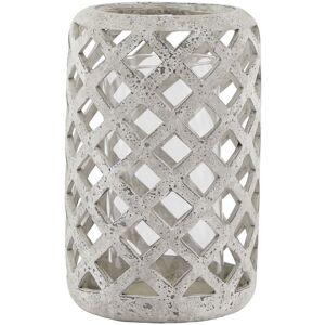 Large Stone Effect Hurricane Lantern - Ceramic - L20 x W20 x H32 cm - Grey Large Stone Effect Hurricane Lantern - Ceramic - L20 x W20 x H32 cm - Grey