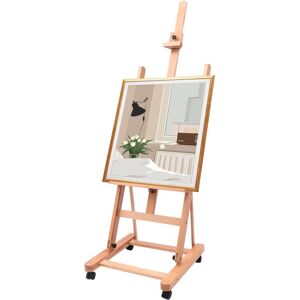 Cncest - Large Studio H-Frame Easel Holds Canvas Art Wood Painting Movable Heavy-Duty Cncest - Large Studio H-Frame Easel Holds Canvas Art Wood Painting Movable Heavy-Duty