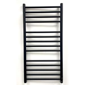 GREENEDHOUSE Larne Dry Electric Black Stainless Steel Towel Rail 1000mm High 600mm Wide Energy Efficient GREENEDHOUSE Larne Dry Electric Black Stainless Steel Towel Rail 1000mm High 600mm Wide Energy Efficient