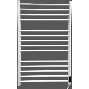 Greenedhouse - Larne Dry Electric White Stainless Steel Towel Rail 1000 mm High 600mm Wide Energy Efficient Greenedhouse - Larne Dry Electric White Stainless Steel Towel Rail 1000 mm High 600mm Wide Energy Efficient