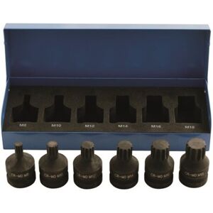 Tools Impact Spline Socket Bit Set 1/2''D 6pc 4939 - Laser Tools Impact Spline Socket Bit Set 1/2''D 6pc 4939 - Laser