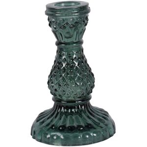 Laura Ashley Candlestick - Glass - L7.5 x W7.5 x H12 cm - Dark Sea Green Laura Ashley Candlestick - Glass - L7.5 x W7.5 x H12 cm - Dark Sea Green