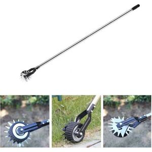 YMYNY Lawn Edger with Improved Handle, Lawn Edger with Wheels - Adjustable Lawn Edge Roller, 3-Part Stainless Steel Handle, Length 135cm mumu YMYNY Lawn Edger with Improved Handle, Lawn Edger with Wheels - Adjustable Lawn Edge Roller, 3-Part Stainless Steel Handle, Length 135cm mumu