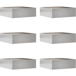 Lawn Edging 6 pcs Silver 40 x 40 x 13 cm Stainless Steel vidaXL Lawn Edging 6 pcs Silver 40 x 40 x 13 cm Stainless Steel vidaXL