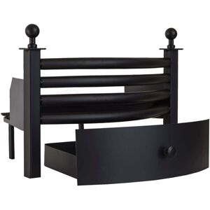 HOME DISCOUNT Laxton Solid Fuel Front Grate Cast Iron Fireplace Coal Accessory, Black HOME DISCOUNT Laxton Solid Fuel Front Grate Cast Iron Fireplace Coal Accessory, Black