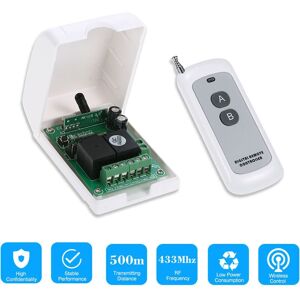 WDDNAOT Learning type DC12V 2-way wireless remote control switch Wireless receiving controller with a wireless remote control 433/1527 500 meters (in an open WDDNAOT Learning type DC12V 2-way wireless remote control switch Wireless receiving controller with a wireless remote control 433/1527 500 meters (in an open