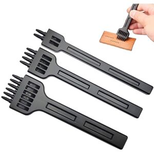 WOIYIC Leather Punching Tool Set, 3 Pieces DIY Leather Hole Punches, Leather Awls, DIY Craft Metal 2/4/6 Pin Sewing Tools Hole Punch for Belt, Leather (5 MM) WOIYIC Leather Punching Tool Set, 3 Pieces DIY Leather Hole Punches, Leather Awls, DIY Craft Metal 2/4/6 Pin Sewing Tools Hole Punch for Belt, Leather (5 MM)
