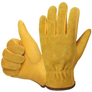 Cyslmuk - Leather Work Gloves 2 Pairs Water Resistant Construction Garden Car Repair Gloves Available in Size m for Men and Women Cyslmuk - Leather Work Gloves 2 Pairs Water Resistant Construction Garden Car Repair Gloves Available in Size m for Men and Women