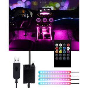 WOIYIC LED Car Interior Lighting - Car Interior Lamp, 48 LED Car Strip Lights with Wireless Remote Control, Improved Waterproof Multicolor Under Car Lighting WOIYIC LED Car Interior Lighting - Car Interior Lamp, 48 LED Car Strip Lights with Wireless Remote Control, Improved Waterproof Multicolor Under Car Lighting