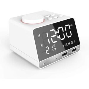 WOIYIC LED Digital Alarm Clock, Bluetooth Bass Speaker, FM Radio 2 USB Charger Bedside Clocks, Music Player Snooze Temperature Function Kids Alarm Clock WOIYIC LED Digital Alarm Clock, Bluetooth Bass Speaker, FM Radio 2 USB Charger Bedside Clocks, Music Player Snooze Temperature Function Kids Alarm Clock