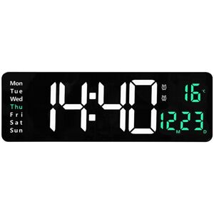 Tlily - led Digital Wall Clock with Remote Control Wall-Mounted Clocks Temp Date Week Display Dual Electronic Alarms Table Blue Tlily - led Digital Wall Clock with Remote Control Wall-Mounted Clocks Temp Date Week Display Dual Electronic Alarms Table Blue