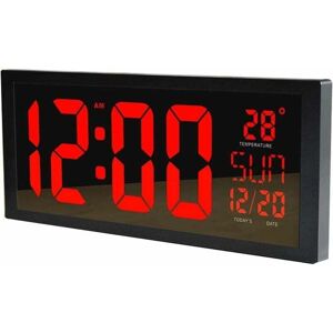 SERBIA Led Horloge Murale Numérique, Grande Muet Réveil avec Temps Calendrier Date et Température Affichage Suspendu ou Poser sur Table pour Maison Bureau SERBIA Led Horloge Murale Numérique, Grande Muet Réveil avec Temps Calendrier Date et Température Affichage Suspendu ou Poser sur Table pour Maison Bureau