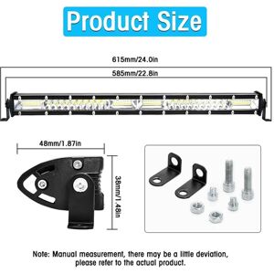 Tlily - led Light Bar Spot Flood Combo Beam Slim Single Row Driving Lamp Off Road Lights Work - 20 Inch Tlily - led Light Bar Spot Flood Combo Beam Slim Single Row Driving Lamp Off Road Lights Work - 20 Inch