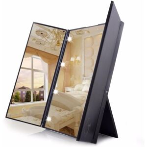 Linghhang - led Lighted Makeup Mirror (Makeup & Shaving, Battery Operated Standing Mirror, Travel or Bathroom) Linghhang - led Lighted Makeup Mirror (Makeup & Shaving, Battery Operated Standing Mirror, Travel or Bathroom)