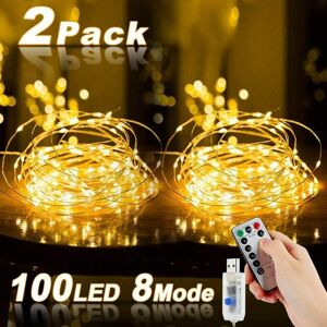 HOOPZI Led String Lights, 2Pcs 10M 100LED usb Waterproof Garland Wire with Switch, Atmosphere Copper Wire String Lights for Rooms, Indoor, Christmas, HOOPZI Led String Lights, 2Pcs 10M 100LED usb Waterproof Garland Wire with Switch, Atmosphere Copper Wire String Lights for Rooms, Indoor, Christmas,