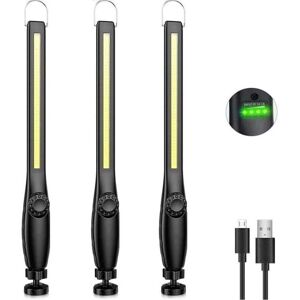 Led Work Light for Mechanics, Rechargeable Work Lamp, Dimmable cob Workshop Lamp, led Flashlight for Car, Garage, Camping (3 Pack) Mumu Led Work Light for Mechanics, Rechargeable Work Lamp, Dimmable cob Workshop Lamp, led Flashlight for Car, Garage, Camping (3 Pack) Mumu