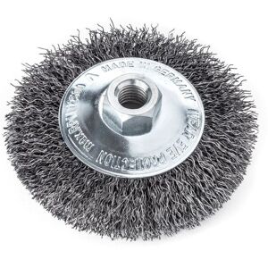 LESSMANN® Conical Knot Brush 100 M14 x 0.35 Steel Wire LESSMANN® Conical Knot Brush 100 M14 x 0.35 Steel Wire