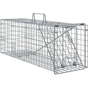 Animal Trap Anthracite 61 x 20 x 21.5 cm Steel vidaXL Animal Trap Anthracite 61 x 20 x 21.5 cm Steel vidaXL