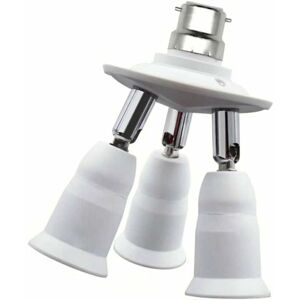 Dewdat - Light Socket Splitter 3 in 1 360 Degree Adjustable 180 Degree Bendable E27 Light Bulb Socket Holder Dewdat - Light Socket Splitter 3 in 1 360 Degree Adjustable 180 Degree Bendable E27 Light Bulb Socket Holder